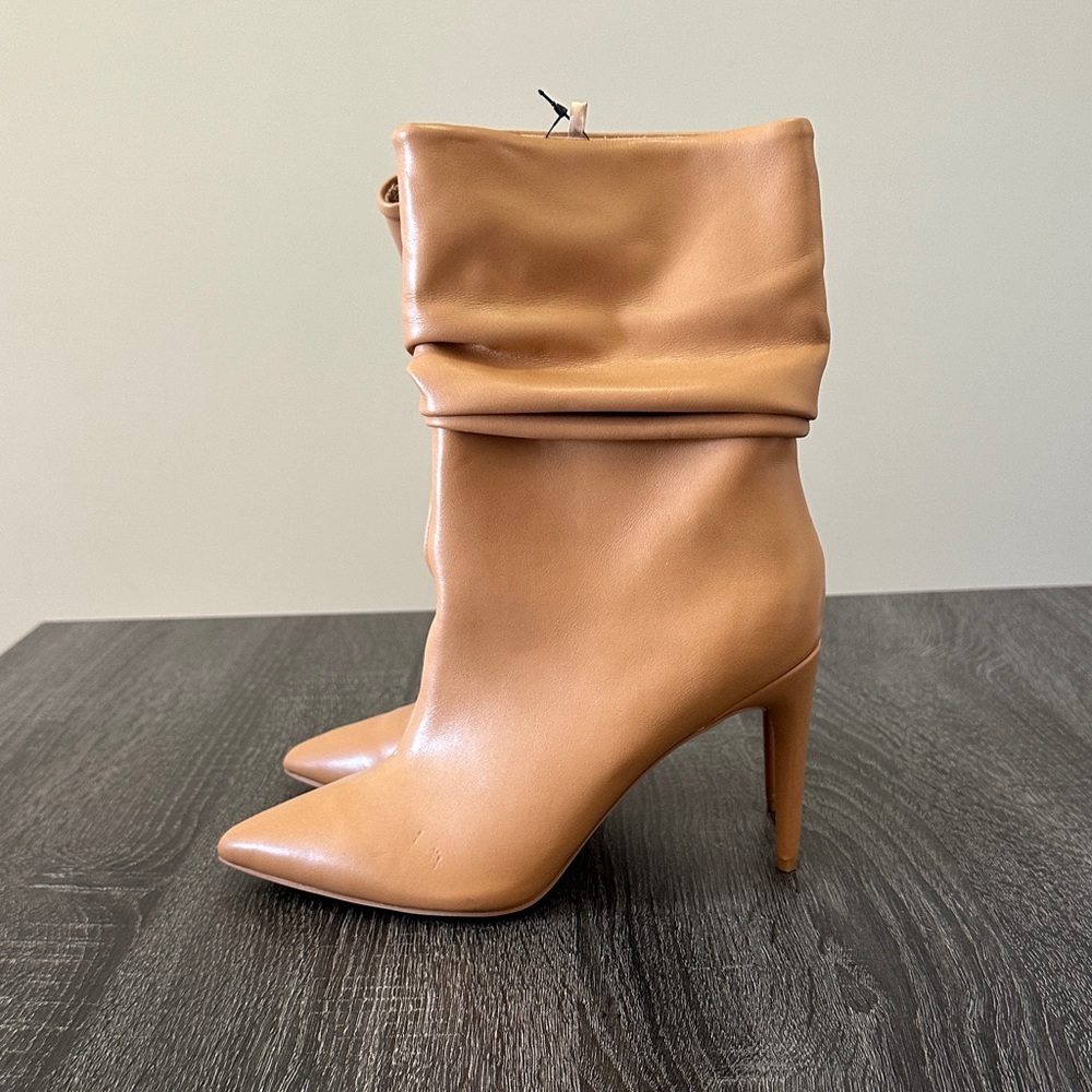Express Tan Heeled Boots